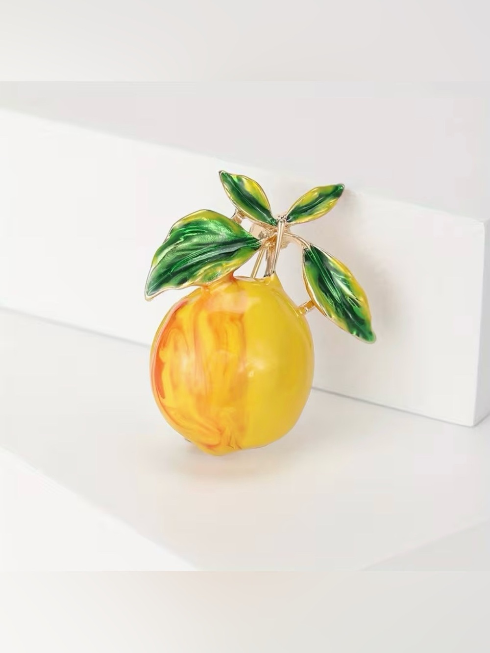 Lemon Fashion Brooch Pin Modern New NWT